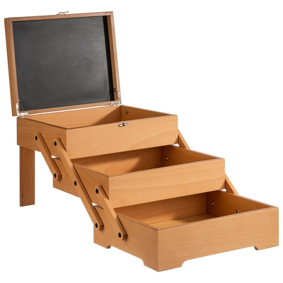 Buffet Box, 3 Fächer je 33 x 27 cm, 70.5 x 37 cm, H: 53.5 cm, hellbraun_2