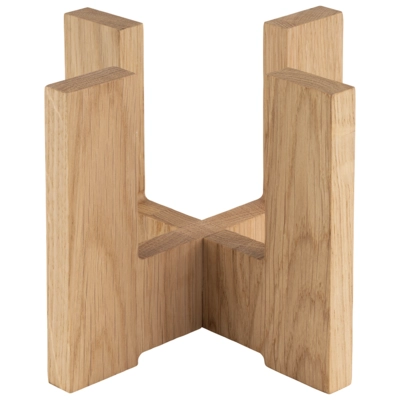 Socle pour carafe en verre, 15 x 15 cm, H: 12 cm  en bois_1