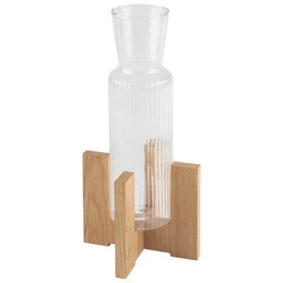 Socle pour carafe en verre, 15 x 15 cm, H: 12 cm  en bois_2