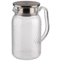 Pichet à jus /eau,couvercle inox , H: 24 cm,1.0 l 