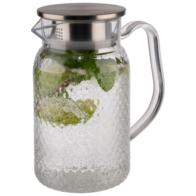 Pichet à jus /eau,couvercle inox , H: 24 cm,1.0 l _2