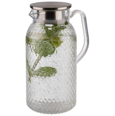 Pichet à jus /eau,couvercle inox , H: 24 cm, 1.8 l _2