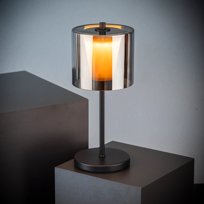 Lampe de table Anton, Ø 12 cm, H: 28 cm, noir _2