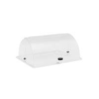 GN 1/2 Rolltophaube, Knopfgriff schwarz 