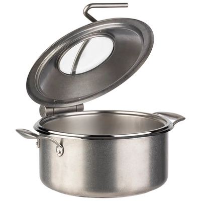 Orbit Chafing Dish 4-tlg. Ø 30.5cm, Edelstahl, 4 l Vintage Look_2