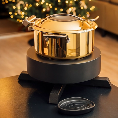 Chafing dish Orbit, 4 pièces, Ø 30.5 cm, 4 l acier inoxydable, or_3