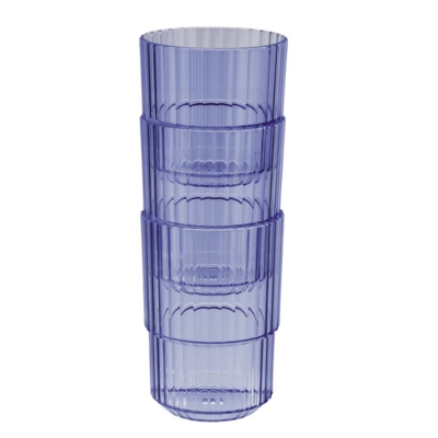 Gobelets Linea, bleu, 400 ml, empilable Ø 8.5 cm, H: 12 cm, en Tritan_2