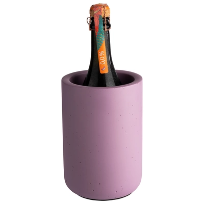 Flaschenkühler Element, aussen Ø 12cm, H: 19 cm Beton, Farbe: Lila _2