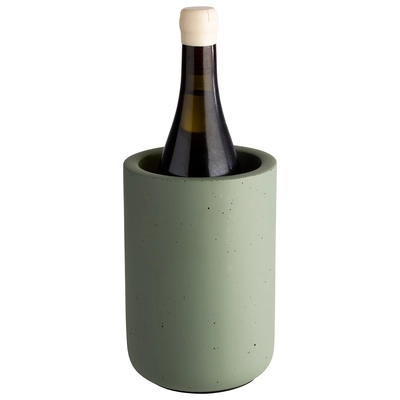 Flaschenkühler Element, aussen Ø 12 cm, H: 19 cm Beton, Farbe: Grün_3