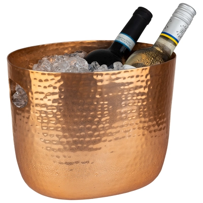 seau à vin ou champagne, 25.5 x 19 cm, H: 20 cm      Aluminium copper_2