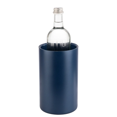Flaschenkühler, aussen Ø 12 cm, H: 20 cm Edelstahl, Farbe: Blau_3