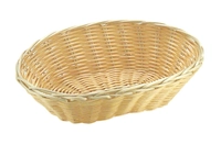 Brot und Obstkorb oval, 18 x 12 cm, H: 7 cm Polypropylen, hellbeige_1