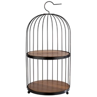 Présentoir buffet Birdcage, Ø 26 cm, H: 54 cm en métal, noir_1