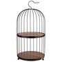 Présentoir buffet Birdcage, Ø 26 cm, H: 54 cm en métal, noir