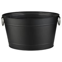 Bassine à glace Tin, 40 x 28 cm, H: 22 cm en métal noir mat, galvanisé, PVC_1