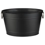 Bassine à glace Tin, 40 x 28 cm, H: 22 cm en métal noir mat, galvanisé, PVC