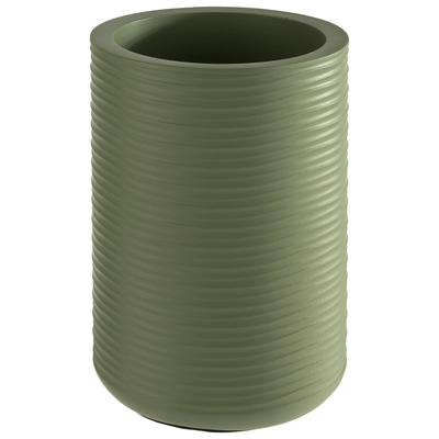 Element Rafraîchisseur de bouteille, vert, Ø 13 cm, H: 19.5 cm, béton rainuré_1