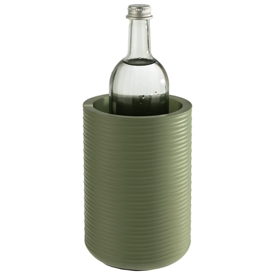 Element Rafraîchisseur de bouteille, vert, Ø 13 cm, H: 19.5 cm, béton rainuré_2