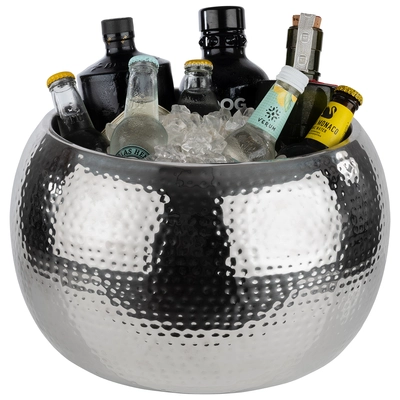 Rafraîchisseur de bouteille Big Bowl, inox martelé  , Ø 37 cm, H: 23 cm, double paroi_3