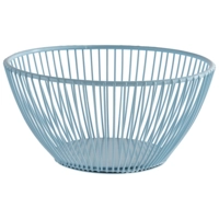 Svart Corbeille Ø 17.5 cm, H: 8 cm, en mètal, bleu 