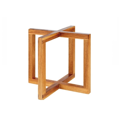 Support buffet Wood, 20 x 20 cm, H: 17.5 cm,  en bois d'acacia brun_1