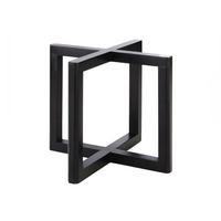 Support buffet Wood, 20 x 20 cm, H: 17.5 cm, en bois d'acacia noir