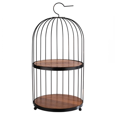 Présentoir buffet Birdcage, Ø 26 cm, H: 54 cm en métal, noir_1