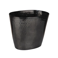 Seau à vin/champagne 20.5 x 14 cm, H: 17 cm, 2.1 L   en aluminium noir