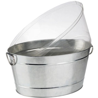 Getränkewanne Tin , 50 x 32 cm H:23 cm Metall, verzinkt, mit PVC Behälter_1