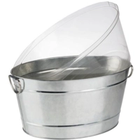Getränkewanne Tin , 50 x 32 cm H:23 cm Metall, verzinkt, mit PVC Behälter