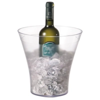 Wein/Sektkühler, Ø 22 cm, H: 23 cm, 4 L, SAN, transparent gefrostet