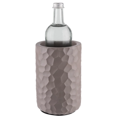 Element Flaschenkühler Ø 12 cm, H: 19 cm, grau, Beton strukturiert_3
