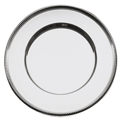 Assiette de présentation inox bord perlé Ø 30.5 cm _1