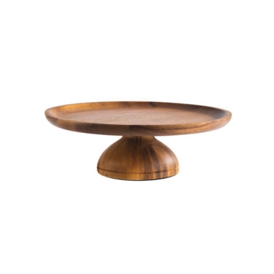 Servier- und Tortenplatte, 24 cm Ø, H: 8 cm Akazienholz_1
