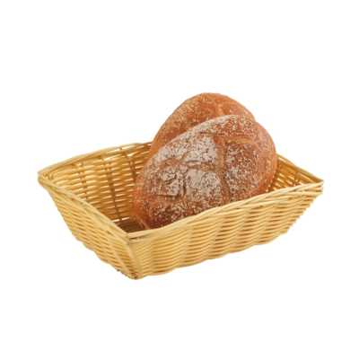 Corbeille de buffet 22 x 15 cm, H: 6 cm, polypropylène, beige clair_2