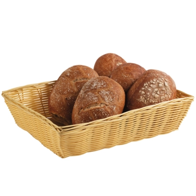 Tisch- und Buffetkorb 30 x 22 cm, H: 7 cm Polypropylen, hellbeige_2
