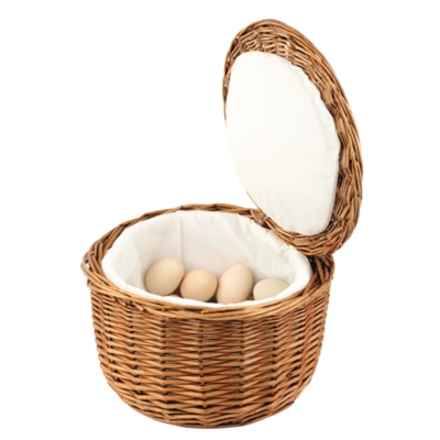 Eierkorb, Ø 26 cm, H: 17 cm stabile Vollweide_2