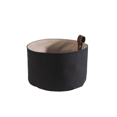 Brottasche, beige dunkelgrau, Ø 17 cm, H: 11.5 cm, waschbar bei 30° C_1