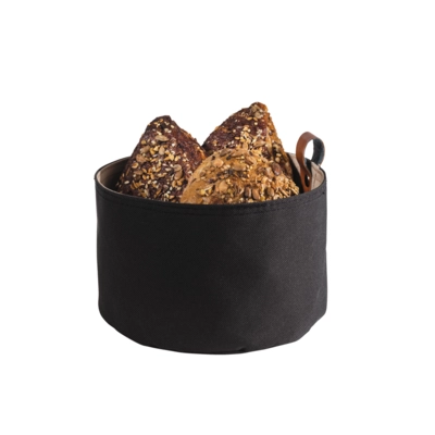 Brottasche, beige dunkelgrau, Ø 17 cm, H: 11.5 cm, waschbar bei 30° C_2