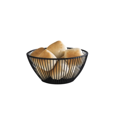 Svart Corbeille Ø 17.5 cm, H: 8 cm, en mètal noir _2