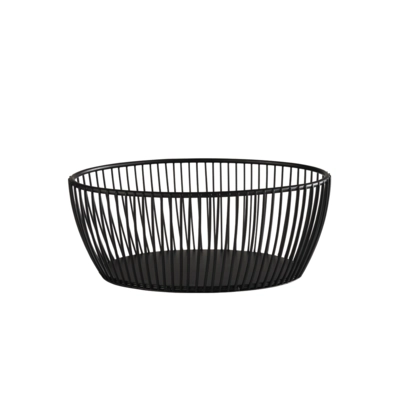Svart Korb 20 x 15 cm, H: 8 cm, Metall schwarz _1