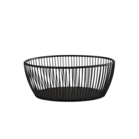 Svart Korb 20 x 15 cm, H: 8 cm, Metall schwarz 
