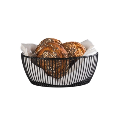 Svart Korb 20 x 15 cm, H: 8 cm, Metall schwarz _2