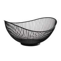 Svart Korb 25.5 x 29.5cm, H: 13.5cm Metall schwarz 