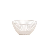 Svart Corbeille Ø 17.5cm, H: 8 cm, en mètal, blanc 