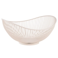Svart Korb 29.5 x 25.5cm, H: 13.5 cm, Metall weiss 