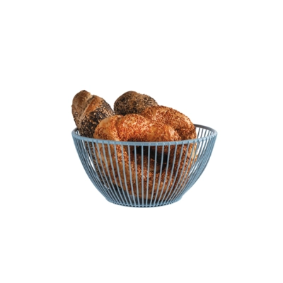 Svart Corbeille Ø 17.5 cm, H: 8 cm, en mètal, bleu _2