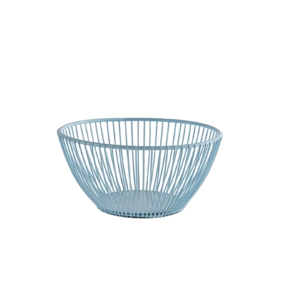 Svart Corbeille Ø 20 cm, H: 8 cm, en mètal, bleu _1