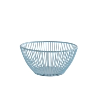 Svart Corbeille Ø 20 cm, H: 8 cm, en mètal, bleu 