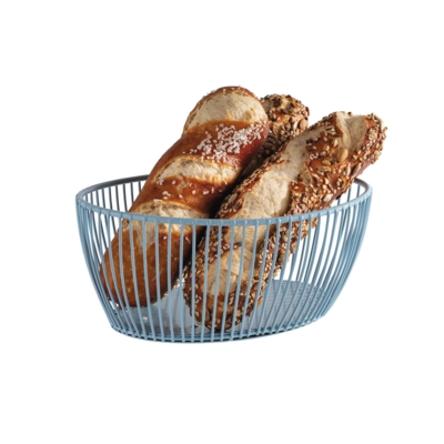 Svart Corbeille 20 x 15 cm, H: 8 cm, en mètal bleu _2